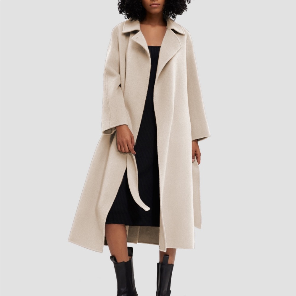 Beige Lattelier 100% Wool Coat